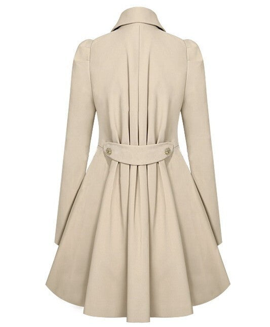 Kobiety Dwurzędowy Płaszcz | Eleganckie Guziki