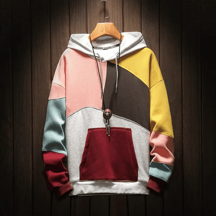 Bluza | Mężczyźni Kolor Block Bluza Z Kapturem