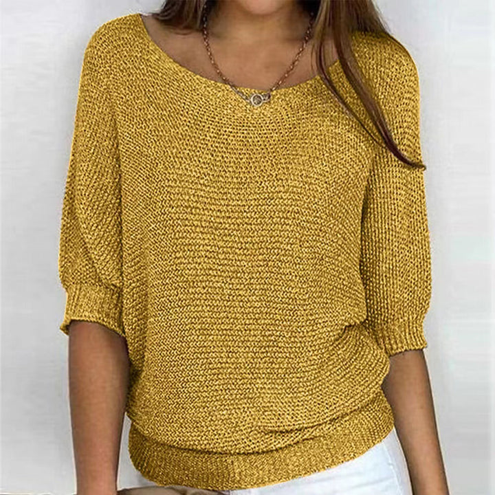 Kobiety Sweter Z Rękawem Trzy Czwarte | Luźny Krój