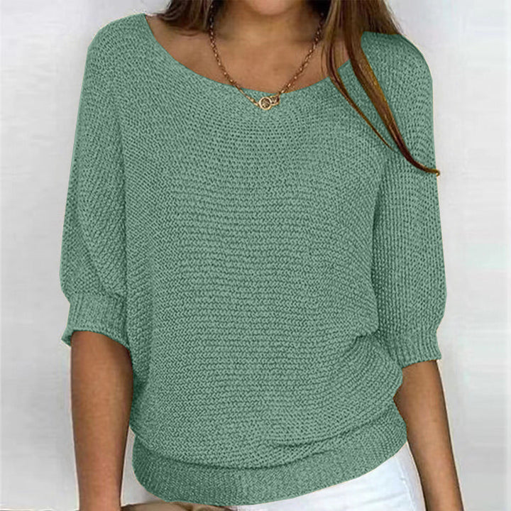 Kobiety Sweter Z Rękawem Trzy Czwarte | Luźny Krój