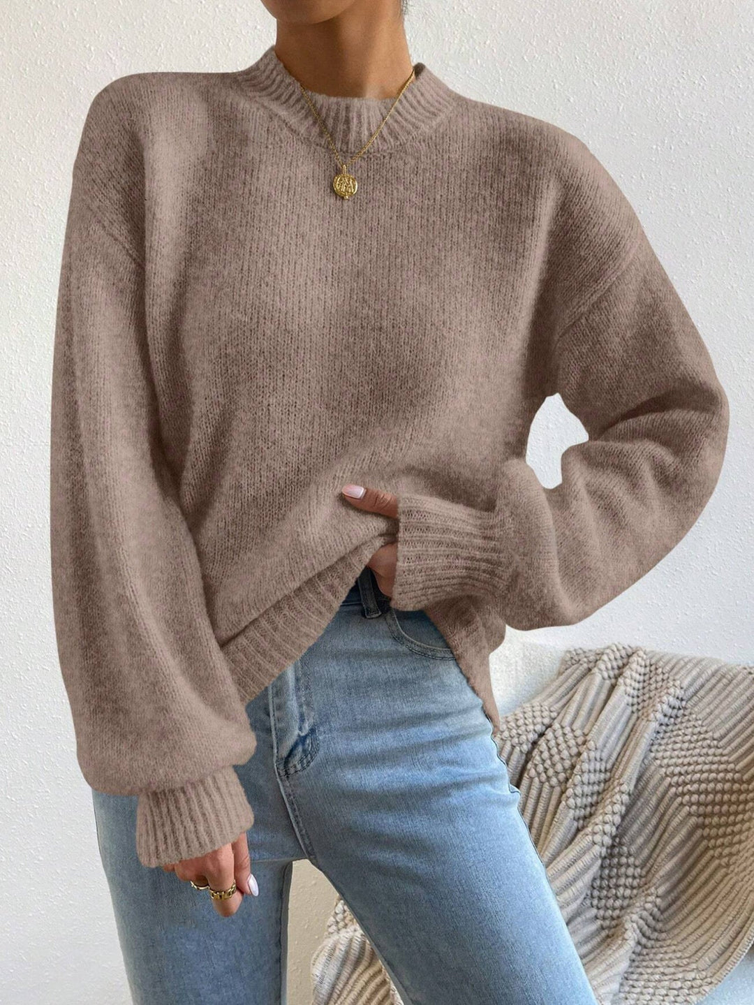 Kobiety Sweter Z Długim Rękawem | Luźny Krój