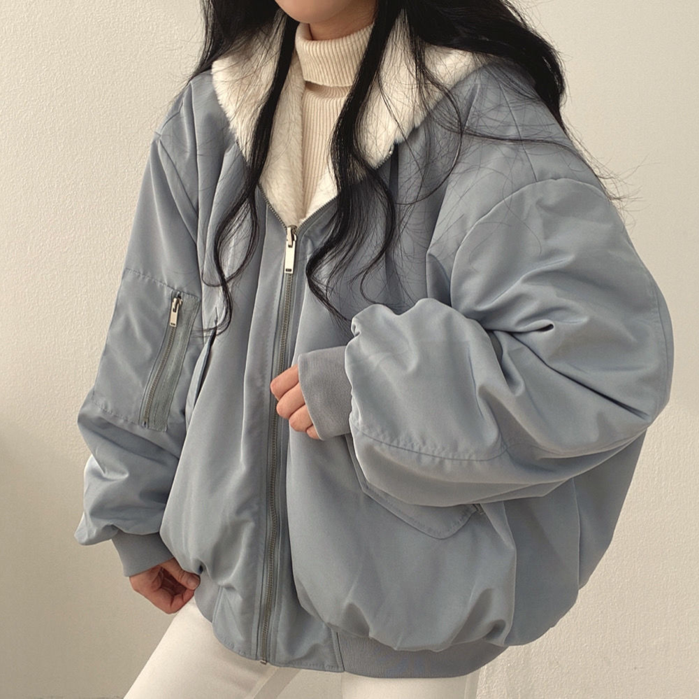 Damska Dwustronna Kurtka | Oversize Zimowa