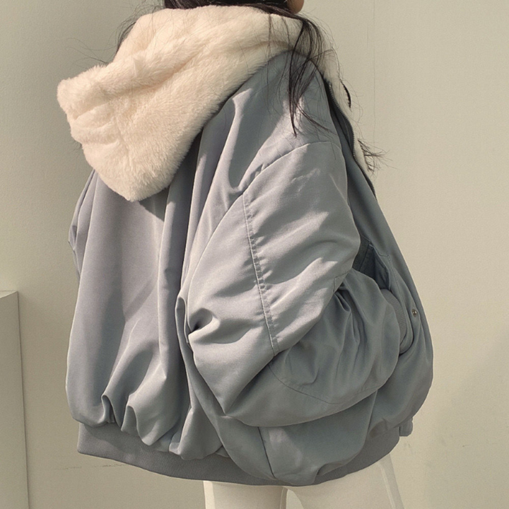 Damska Dwustronna Kurtka | Oversize Zimowa